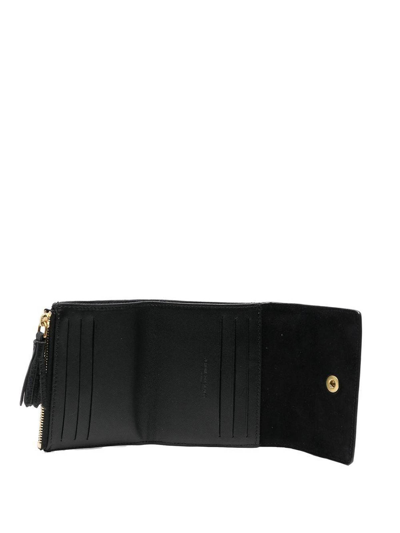 Shop Jérôme Dreyfuss Folded Leather Wallet In Black