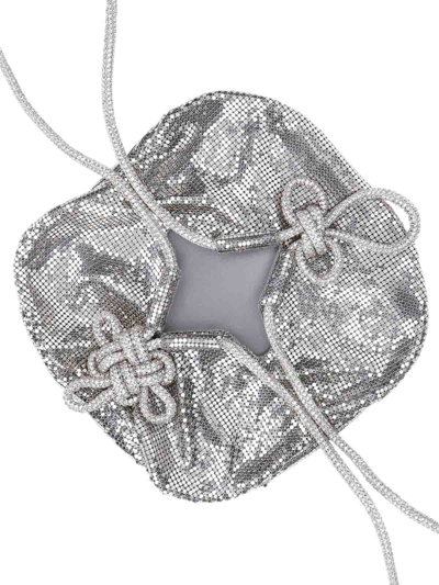 Kara Ufo Chainmail Shoulder Bag In Silver