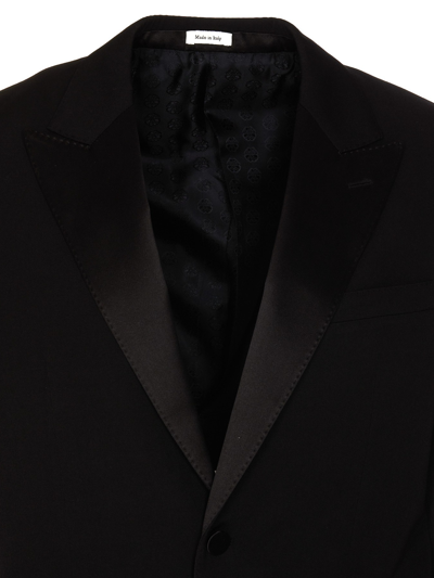 Alexander Mcqueen Single Breasted Blazer In Black
