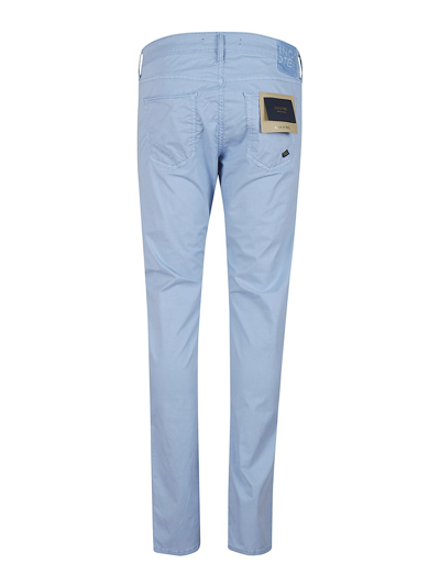 Shop Incotex Straight Leg Casual Trousers In Light Blue
