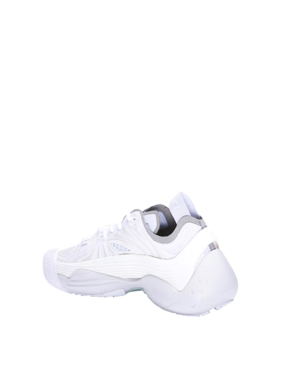 Shop Lanvin White Mesh Flash-x Sneakers In Blanco