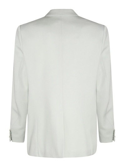 Shop Lanvin Sage Virgin Wool Blazer In Light Green