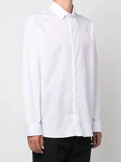 Shop Neil Barrett Shirt With Collar In White