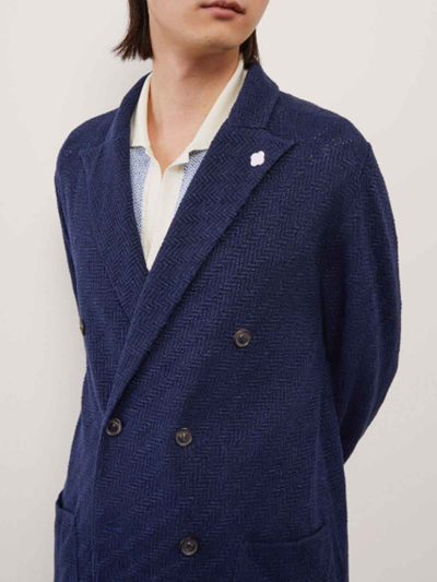 Shop Lardini Long Single-breasted Coat In Blue