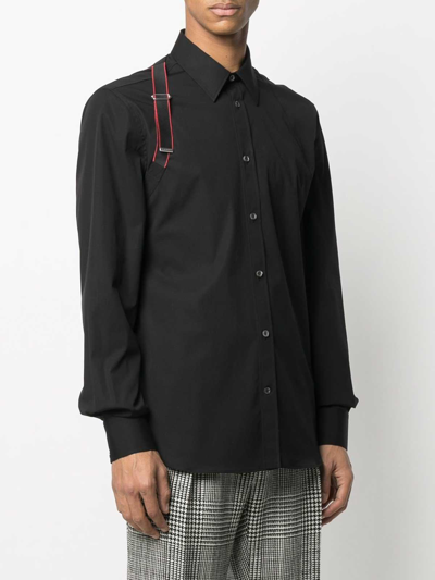 Shop Alexander Mcqueen Shoulder Brace Shirt In Negro
