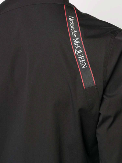 Shop Alexander Mcqueen Shoulder Brace Shirt In Negro