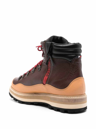 Shop Moncler Peka Trek Boots In Brown