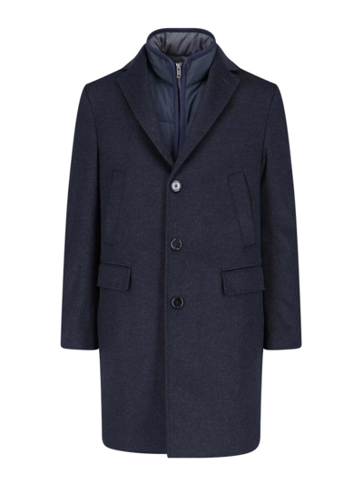 Shop Fay Double Coat In Blue