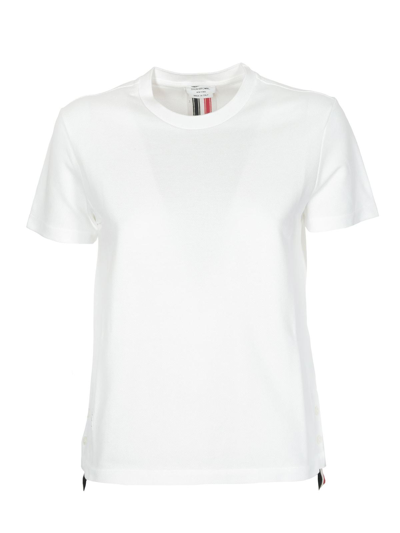 Shop Thom Browne Camiseta - Rwb Stripe In White