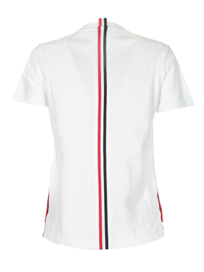 Shop Thom Browne Camiseta - Rwb Stripe In White