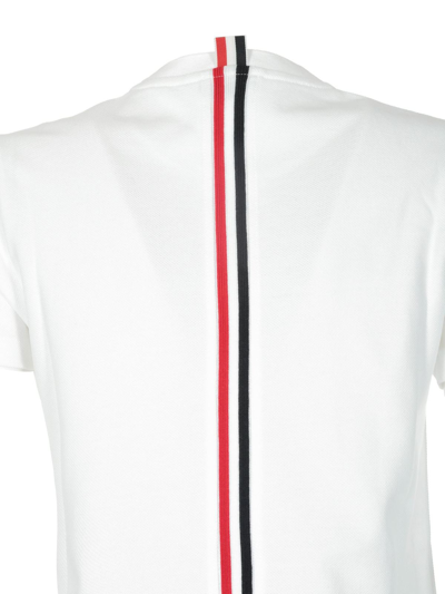 Shop Thom Browne Camiseta - Rwb Stripe In White