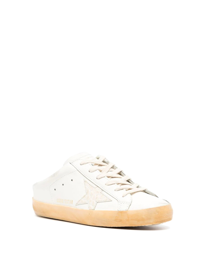 Shop Golden Goose Superstar Leather Mules In White