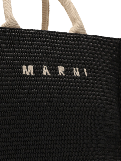 Shop Marni Shopping Mini Tote In Black