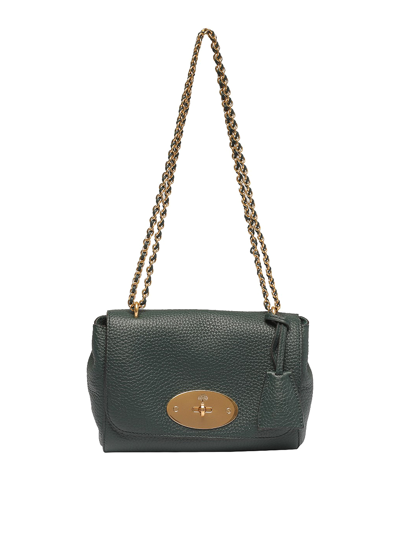 Shop Mulberry Hammered Leather Bag With Chain Strap In Green