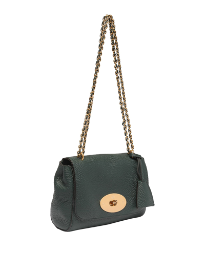 Shop Mulberry Hammered Leather Bag With Chain Strap In Green