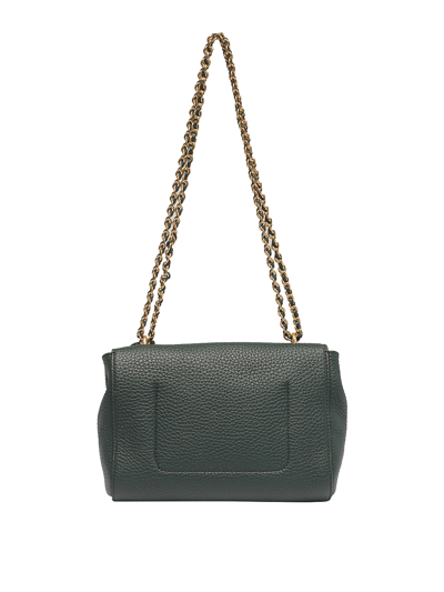 Shop Mulberry Hammered Leather Bag With Chain Strap In Green