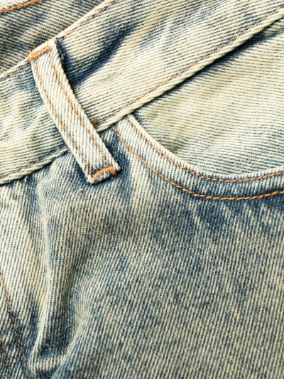 Off-white Mid Rise Denim Cotton Jeans In Light Green