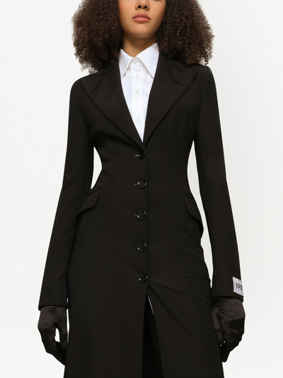 Shop Dolce & Gabbana Tailored Single-breasted Trench Coat In Black