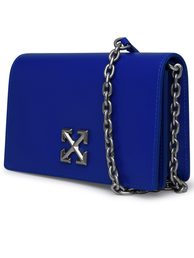 Shop Off-white Jitney 0.5 Leather Bag In Blue