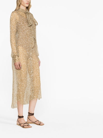 Shop Ermanno Scervino Chémisier Dress In Animal Print