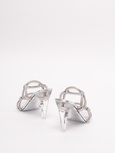 Shop Valentino ` Garavani Chain 1967` Sandals In Silver