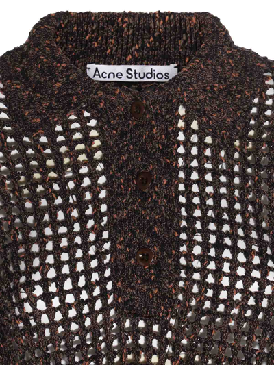 Shop Acne Studios Tobacco Brown Cotton Knitwear