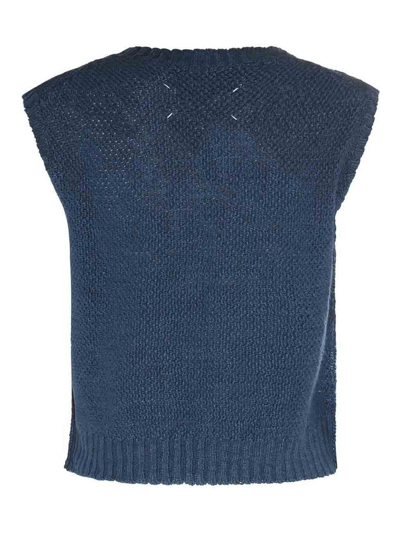 Shop Maison Margiela Blue Cashmere Knitwear In Azul