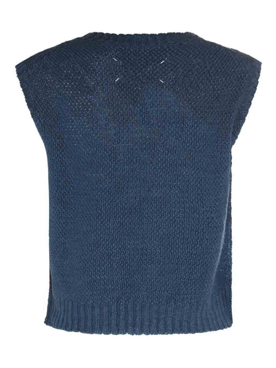 Maison Margiela Basket Stitch Sweatshirt In Azul