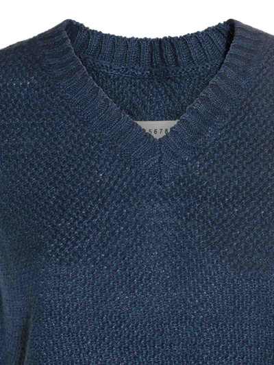 Shop Maison Margiela Blue Cashmere Knitwear In Azul