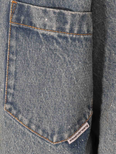 Shop Alexander Wang Vintage Light Indigo Denim Jeans Shirt In Medium Wash