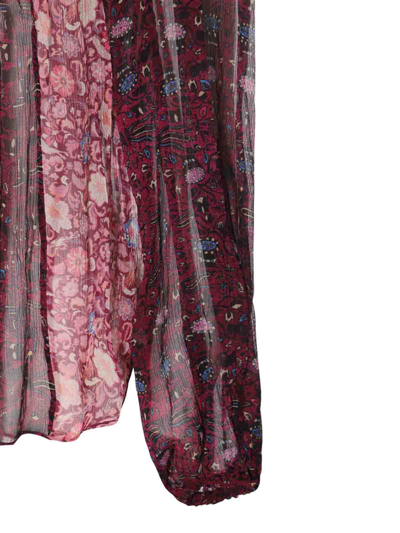 Shop Isabel Marant Fuchsia Silk Ametisea Top In Multicolour