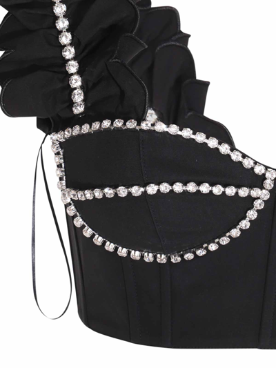 Area Black Cotton Top In Black
