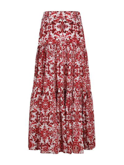 Shop Samantha Sung Long Skirt Cotton Dress In Multicolor