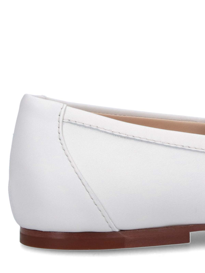 Tod's T Timeless Loafers In Leather In Blanco