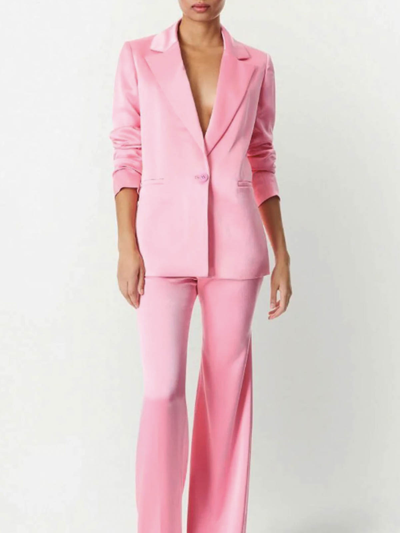 Alice And Olivia Classic Lapels Model Jacket In Nude & Neutrals