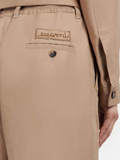 Marni Pants With Logo In Beige