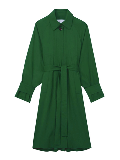 Shop Proenza Schouler Belted Trench Coat In Green