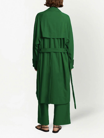 Shop Proenza Schouler Belted Trench Coat In Green