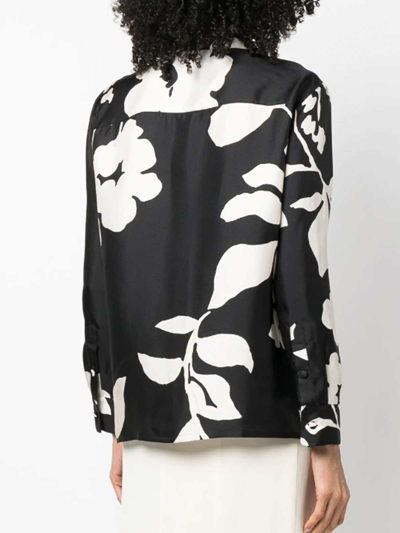 Shop La Doublej Silk Model Floral Print T-shirt In Black