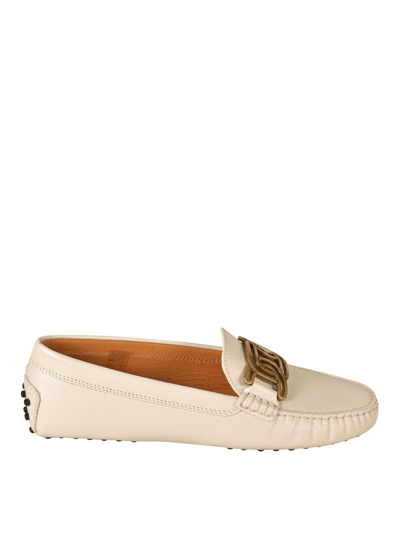 Shop Tod's Loafers In Beis