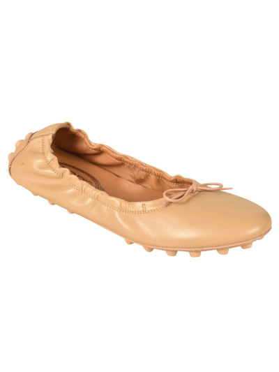 Shop Tod's Flat Shoes In Beige