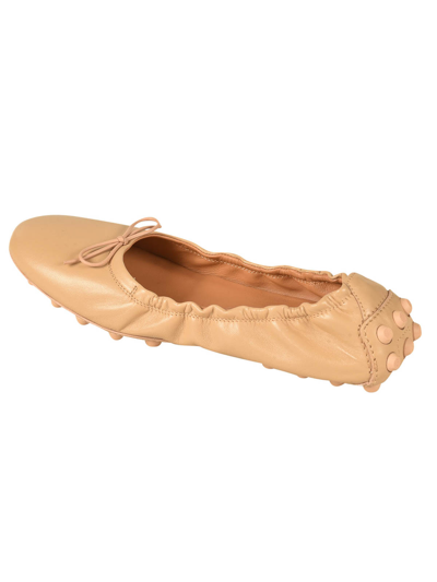 Shop Tod's Flat Shoes In Beige