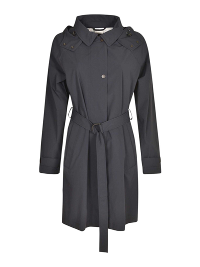 Shop Woolrich Belted Trench In Blue