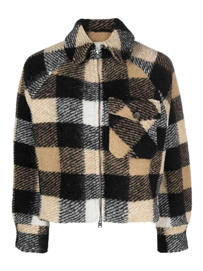 Shop Woolrich Checked Jacket In Grey