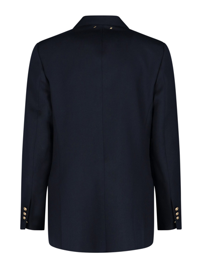 Golden Goose Golden Collection Wool-blend Peacoat In Blue