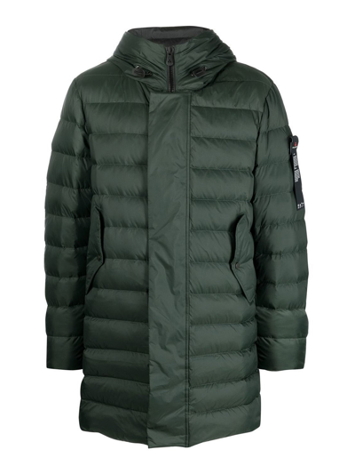 Shop Peuterey Kasa Hooded Padded Coat In Green