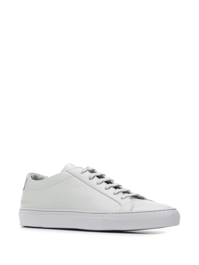 Shop Common Projects Original Achilles Low Leather Sneakers In Grey