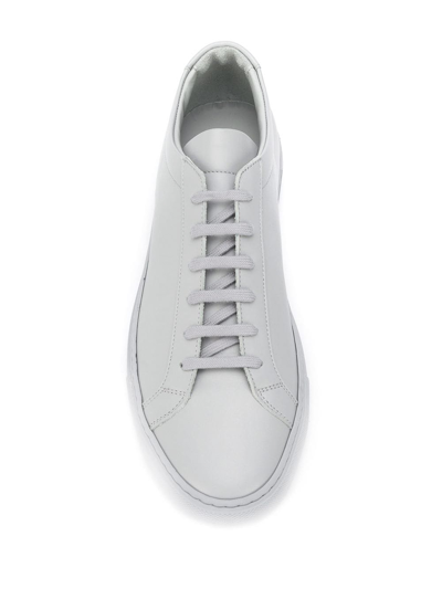 Shop Common Projects Original Achilles Low Leather Sneakers In Grey