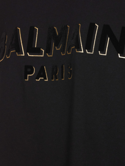 Shop Balmain Flock T-shirt In Black