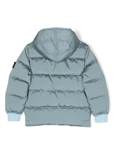 Shop Stone Island Junior Puffer Jacket In Blue